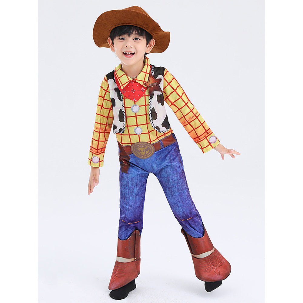 Little Surprise Box Sheriff Cowboy theme Kids Halloween Costume Fancy Dress Up - LSB - HWC - COWBOYBOOTS - 3 - 4Y
