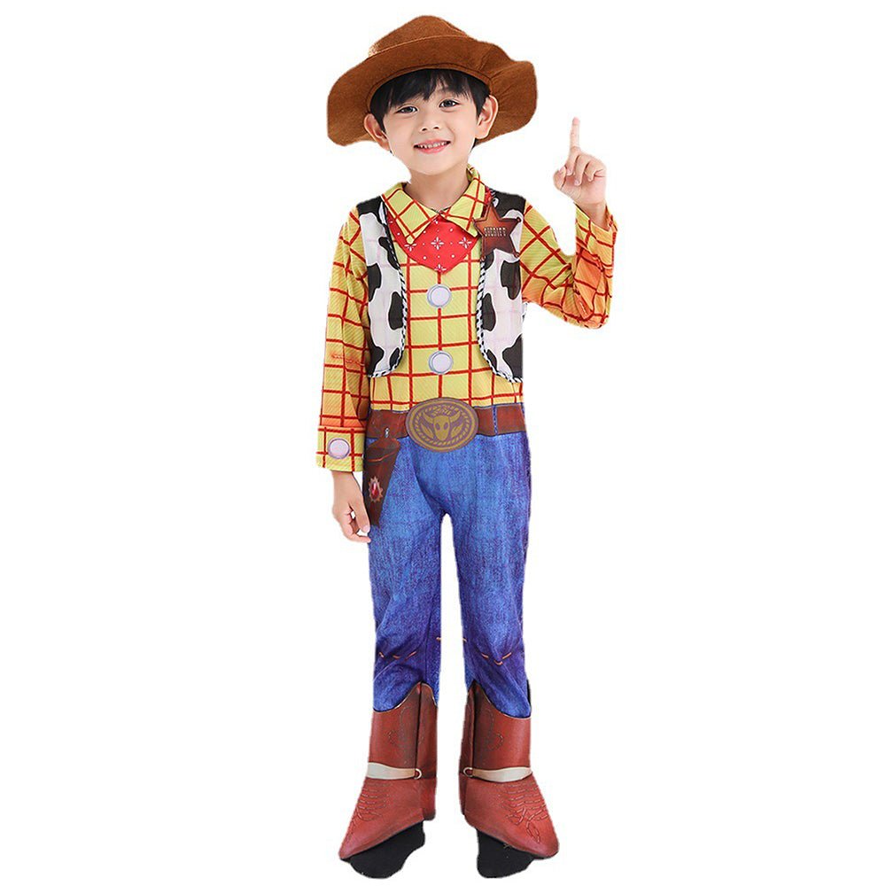 Little Surprise Box Sheriff Cowboy theme Kids Halloween Costume Fancy Dress Up - LSB - HWC - COWBOYBOOTS - 3 - 4Y