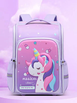 Little Surprise Box, Shimmer Dotted School Backpack for Kids,5yrs - 8yrs - LSB - BG - SHIMRDOTUNICRN