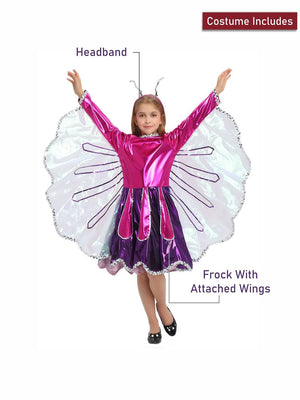 Little Surprise Box, Shimmery Butterfly, Halloween Costume Fancy Dress Up - LSB - HWC - BUTTRFLY - 7 - 8Y