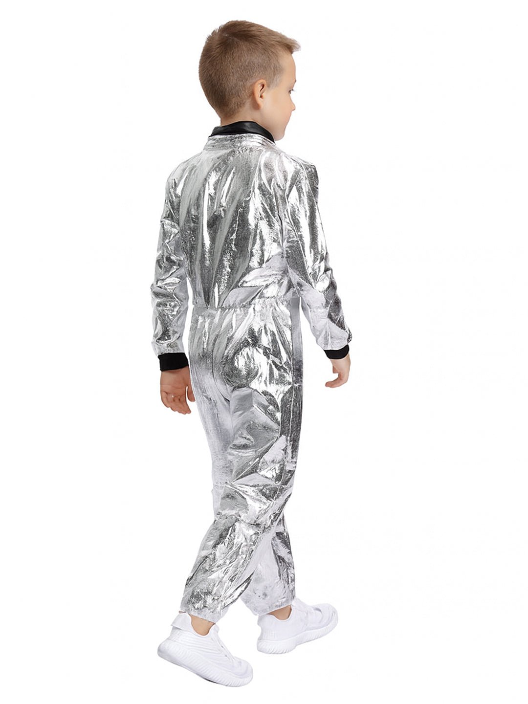 Little Surprise Box, Shiny Silver Astronaut, Halloween Costume Fancy Dress Up - LSB - HWC - SILVRASTRO - 4 - 6Y