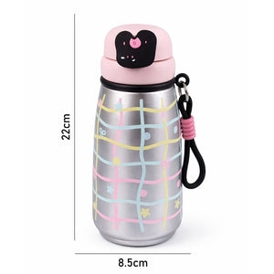 Little Surprise Box Silver Shiny , Big Lock series, Stainless Steel Water Bottle for kids, 720ml - Water Bottle