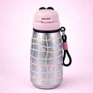 Little Surprise Box Silver Shiny , Big Lock series, Stainless Steel Water Bottle for kids, 720ml - Water Bottle