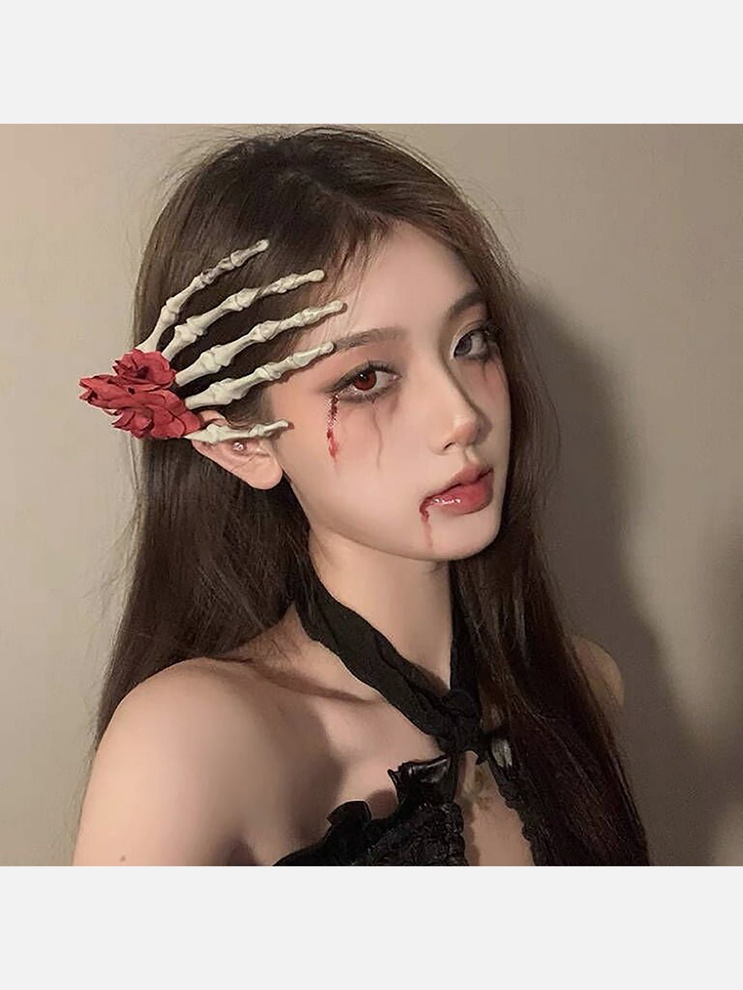 Little Surprise Box Skeleton hand Unique Hair Accessory for Halloween Party - LSB - HWHR - RDFLWRHND