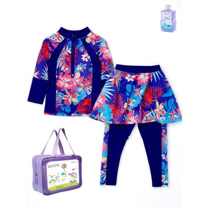 Little Surprise Box Skirted Swimwear Set - Stylish Comfort | The Mom Store - 5 - 6 Years Girls Swimwear