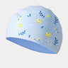 Little Surprise Box, Small Flower Print Swimming Cap for Kids and Adults - LSB - SWCAP - BLU - SMALFLOWR