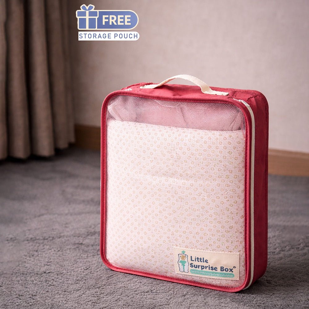 Little Surprise Box Small Leaves Hooded Winter Wrapper with Pouch - Baby Blanket