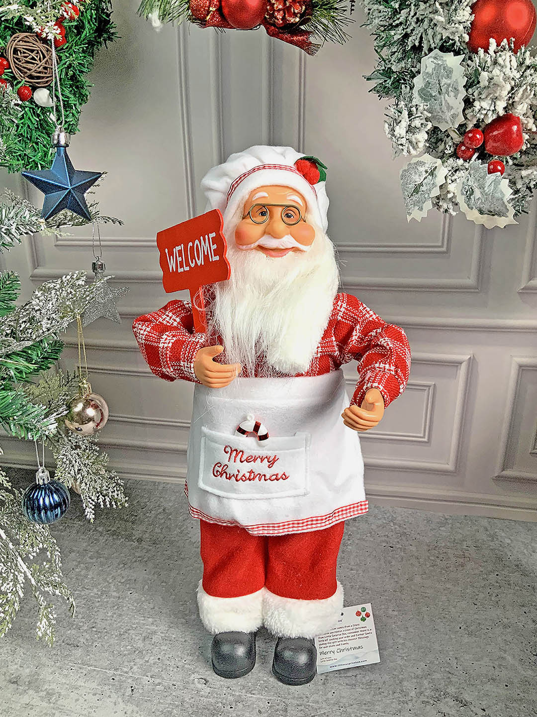 Little Surprise Box Small Masterchef Santa Claus self Standing Christmas Table Décor & Christmas Decoration - LSB - CMS - SMLCHEF - TBLDEC