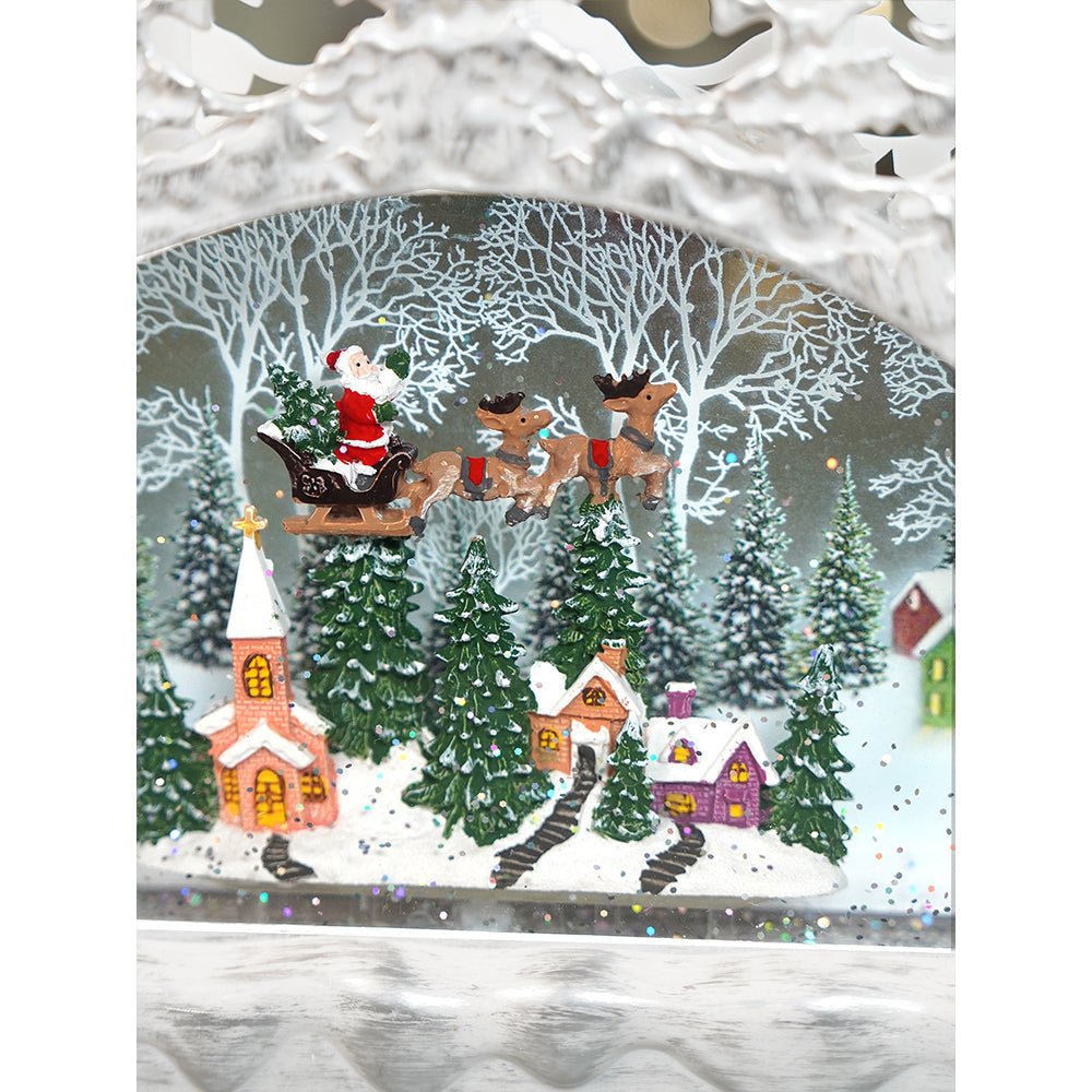 Little Surprise Box Snow mountain Village with Musical Glitter Water & Lights, Christmas Home Décor - Christmas Decor