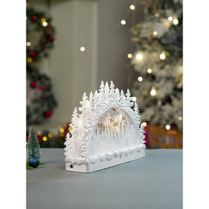 Little Surprise Box Snow mountain Village with Musical Glitter Water & Lights, Christmas Home Décor - Christmas Decor