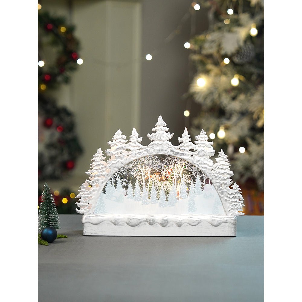 Little Surprise Box Snow mountain Village with Musical Glitter Water & Lights, Christmas Home Décor - Christmas Decor