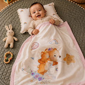 Little Surprise Box Soft Cotton Winter Blanket | The Mom Store - Pink Blanket