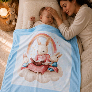 Little Surprise Box Soft Cotton Winter Blanket | The Mom Store - Blue Blanket