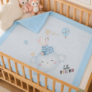 Little Surprise Box Soft Cotton Winter Blanket | The Mom Store - blue Blanket