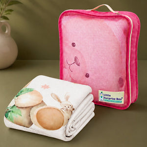 Little Surprise Box Soft Cotton Winter Blanket | The Mom Store - pink Blanket