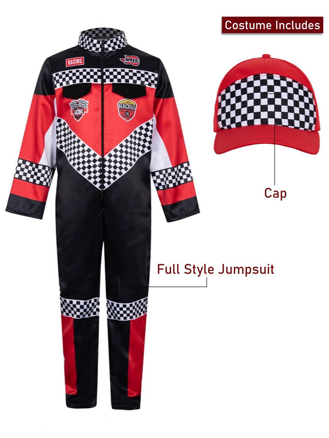 Little Surprise Box Speed Racing Car Rider costume Kids Halloween Costume Fancy Dress Up - LSB - HWC - RACER - 4 - 6Y