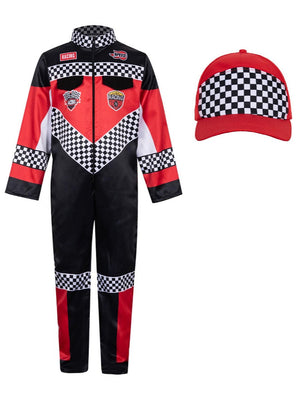Little Surprise Box Speed Racing Car Rider costume Kids Halloween Costume Fancy Dress Up - LSB - HWC - RACER - 4 - 6Y