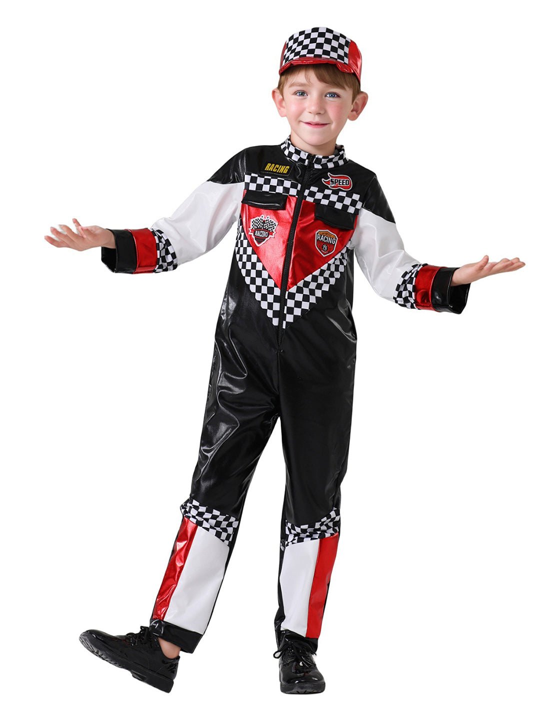 Little Surprise Box Speed Racing Car Rider costume Kids Halloween Costume Fancy Dress Up - LSB - HWC - RACER - 4 - 6Y