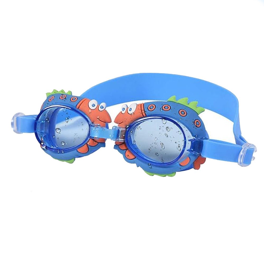 Little Surprise Box Spiky Fish Frame UV protected anti-fog unisex swimming goggles for Kids. - LSB-SG-fishDbluegogle