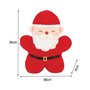 Little Surprise Box Star shape Soft Fluffy Santa Pillow, Christmas Sofa Throw and Xmas Bedding Décor - Throw Pillow