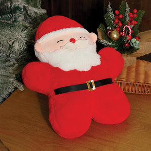 Little Surprise Box Star shape Soft Fluffy Santa Pillow, Christmas Sofa Throw and Xmas Bedding Décor - Throw Pillow