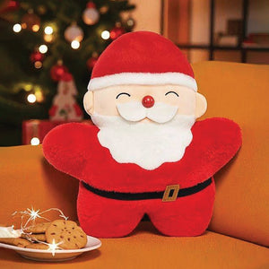 Little Surprise Box Star shape Soft Fluffy Santa Pillow, Christmas Sofa Throw and Xmas Bedding Décor - Throw Pillow