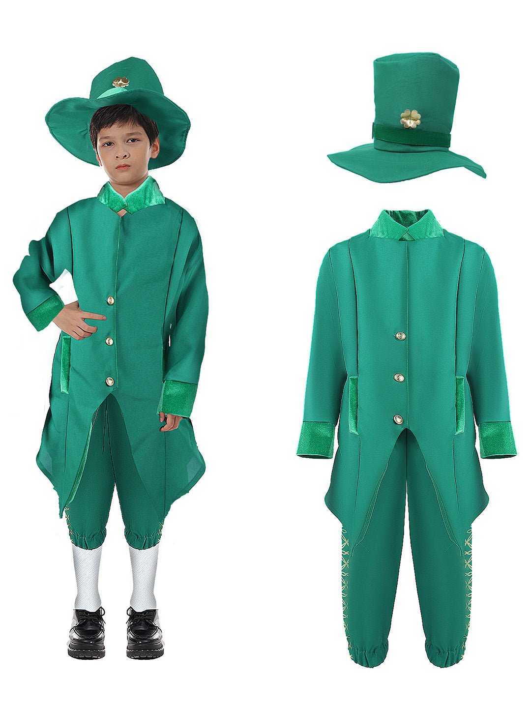 Little Surprise Box St.Patricks Day costume for Boys Kids Halloween Costume Dress Up - LSB - HWC - PATRICKBOY - 4 - 6Y
