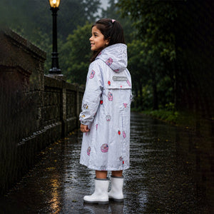 Little Surprise Box Strawberry Bunny Raincoat - M Kids Raincoat