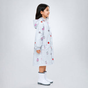 Little Surprise Box Strawberry Bunny Raincoat - M Kids Raincoat