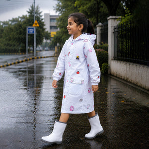 Little Surprise Box Strawberry Bunny Raincoat - M Kids Raincoat