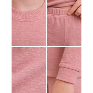 Little Surprise Box Stripes Maroon Round Neck Upper & Lower Body Thermal Winter Warmers - 2 - 3 Years Kids Thermal Wear
