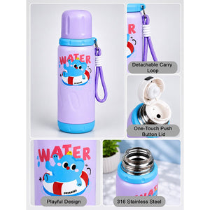 Little Surprise Box Strong Workout Stainless Steel Thermos Water Bottle | The Mom Store - Purple Water Bottle
