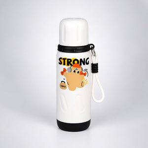 Little Surprise Box Strong Workout Stainless Steel Thermos Water Bottle | The Mom Store - White Water Bottle