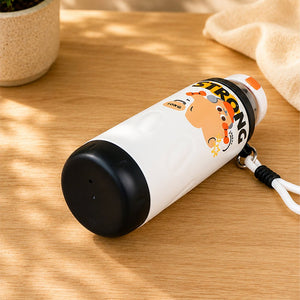 Little Surprise Box Strong Workout Stainless Steel Thermos Water Bottle | The Mom Store - White Water Bottle