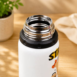 Little Surprise Box Strong Workout Stainless Steel Thermos Water Bottle | The Mom Store - White Water Bottle