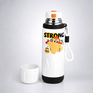 Little Surprise Box Strong Workout Stainless Steel Thermos Water Bottle | The Mom Store - White Water Bottle