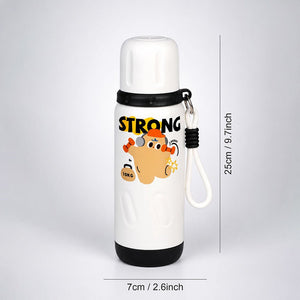 Little Surprise Box Strong Workout Stainless Steel Thermos Water Bottle | The Mom Store - White Water Bottle