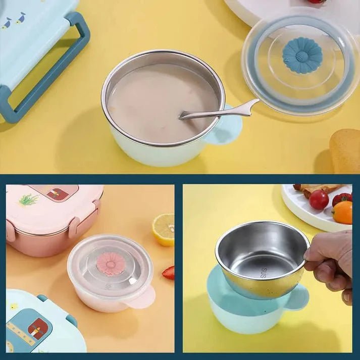 Little Surprise Box Submarine Theme Compartment Steel Tiffin Lunch Box for Boys & Girls - LSB - LB - Setblue