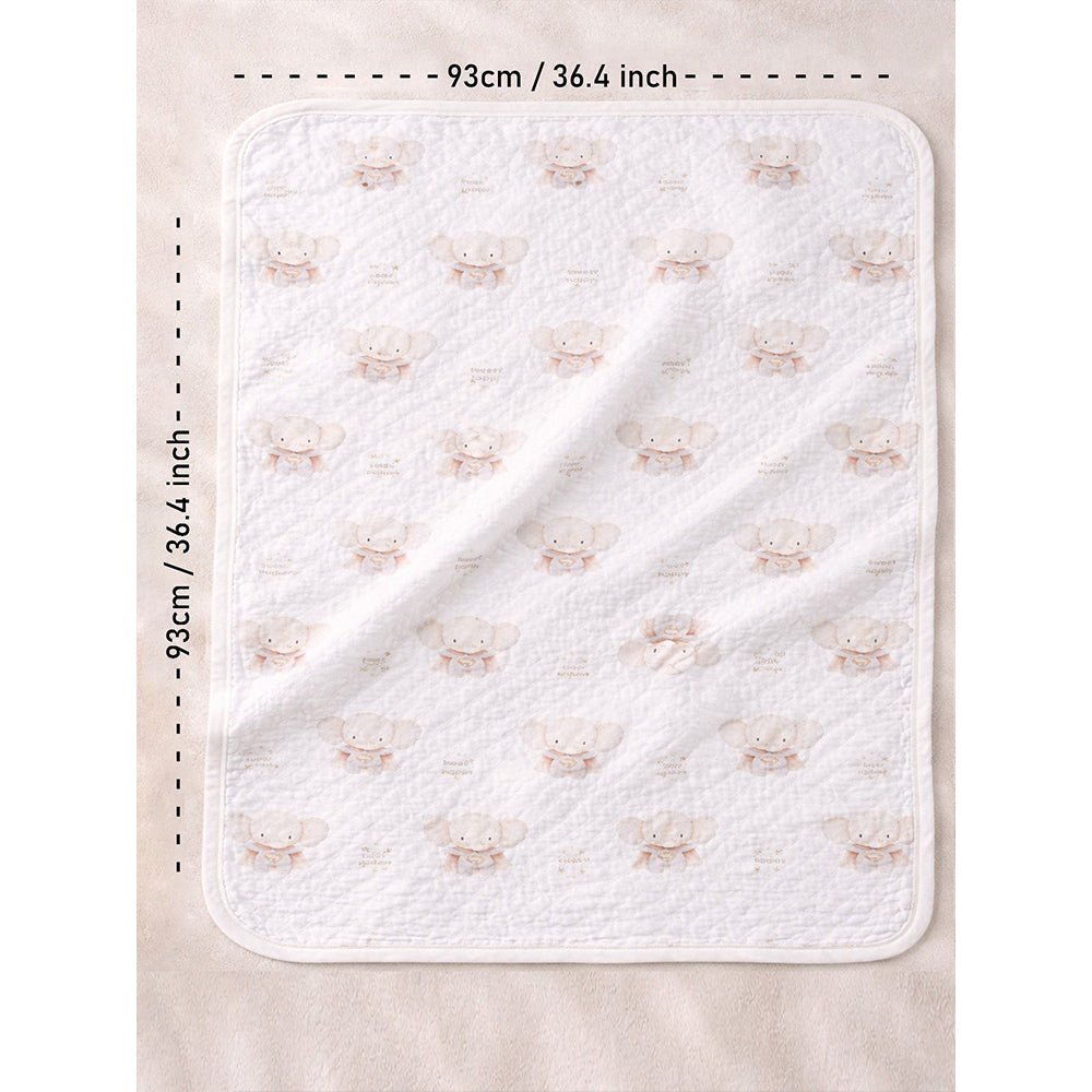 Little Surprise Box Superhero Elephant Quilted Cotton Baby Wrapper with Hood - Baby Blanket