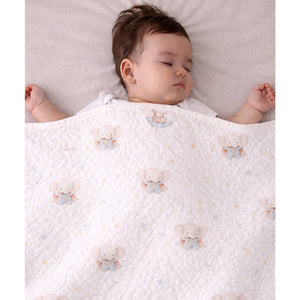 Little Surprise Box Superhero Elephant Quilted Cotton Baby Wrapper with Hood - Baby Blanket