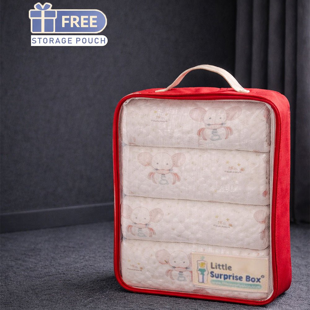 Little Surprise Box Superhero Elephant Quilted Cotton Baby Wrapper with Hood - Baby Blanket