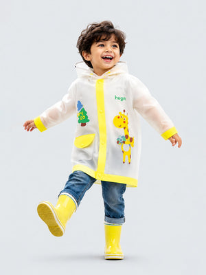 Little Surprise Box Tall Giraffe Raincoat - 3-4 Year Kids Raincoat
