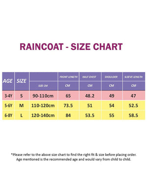 Little Surprise Box Tall Giraffe Raincoat - 3-4 Year Kids Raincoat