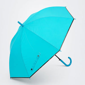 Little Surprise Box Teal Solid Border Umbrella | The Mom Store - Monsoon Wear