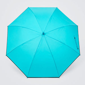 Little Surprise Box Teal Solid Border Umbrella | The Mom Store - Monsoon Wear