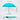 Little Surprise Box Teal Solid Border Umbrella | The Mom Store - Monsoon Wear