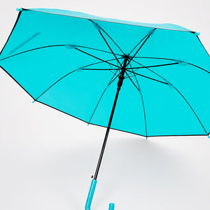 Little Surprise Box Teal Solid Border Umbrella | The Mom Store - Monsoon Wear