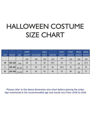 Little Surprise Box, The Black & Red Dragon Ninja, Kids Halloween Costume Fancy Dress Up - LSB - HWC - BLKREDNINJA - 7 - 9Y