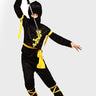 Little Surprise Box, The Black & Yellow Dragon Ninja, Kids Halloween Costume Fancy Dress Up - LSB - HWC - BLKYELWNINJA - 7 - 9Y