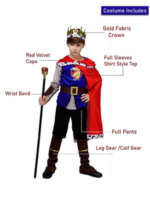 Little Surprise Box, The Majestic King, Kids Halloween Costume Fancy Dress Up - LSB - HWC - MAJESTICKING - 7 - 9Y